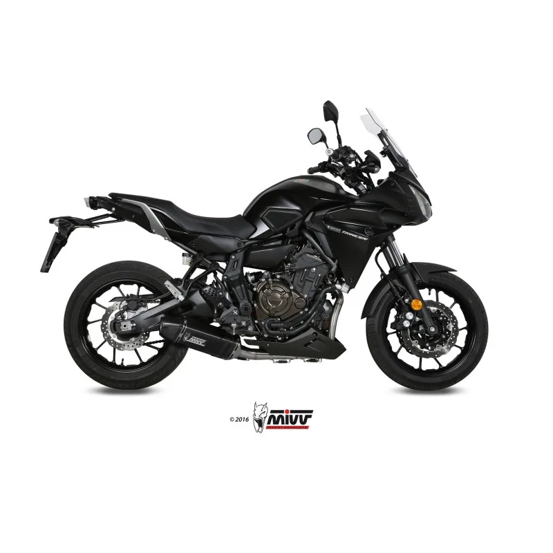 Mivv Full system 2x1 Speed edge Black Yamaha Tracer 700 / GT / Tracer 7 2016-24 - Imagen 2