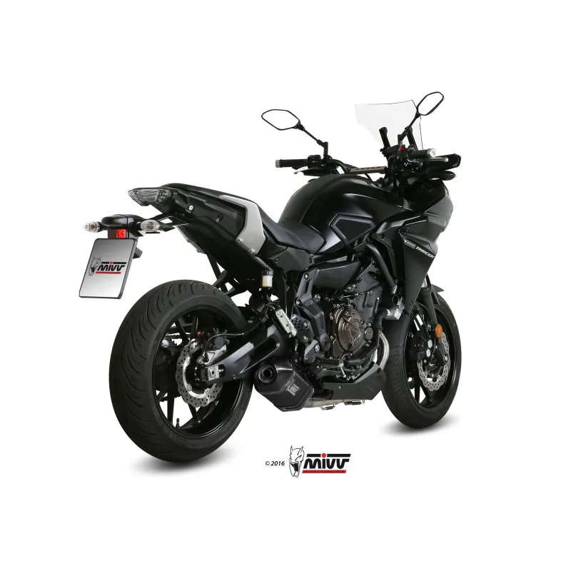 Mivv Full system 2x1 Speed edge Black Yamaha Tracer 700 / GT / Tracer 7 2016-24 - Imagen 3