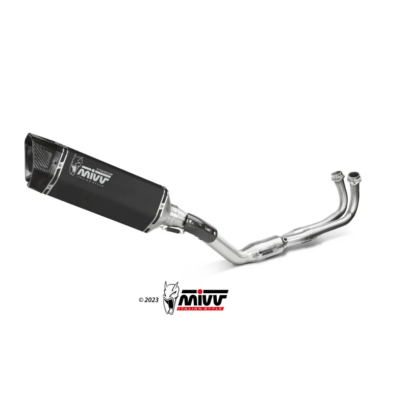 Mivv Full system 2x1 SR-1 Black Titanium Yamaha T-MAX 560 2022-25 (colector inox)