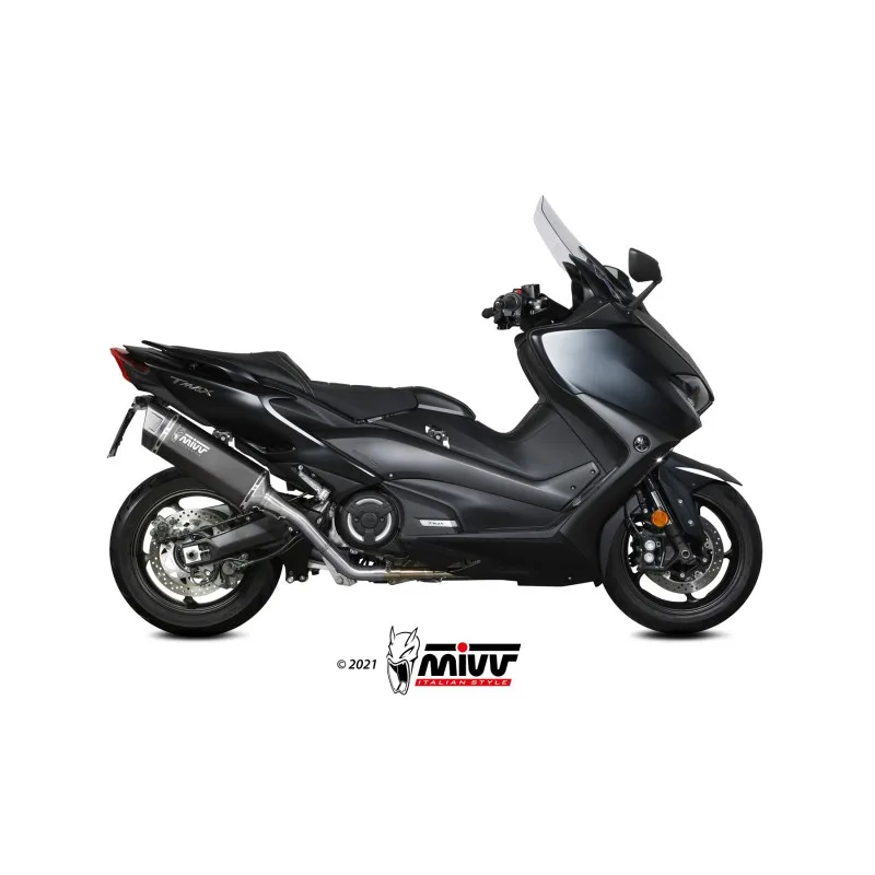 Mivv Full system 2x1 SR-1 black Yamaha T-MAX 560 2020-21 - Imagen 2