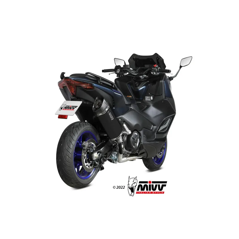 Mivv Full system 2x1 SR-1 Black Yamaha T-MAX 560 2022-25 (colector inox) - Imagen 3