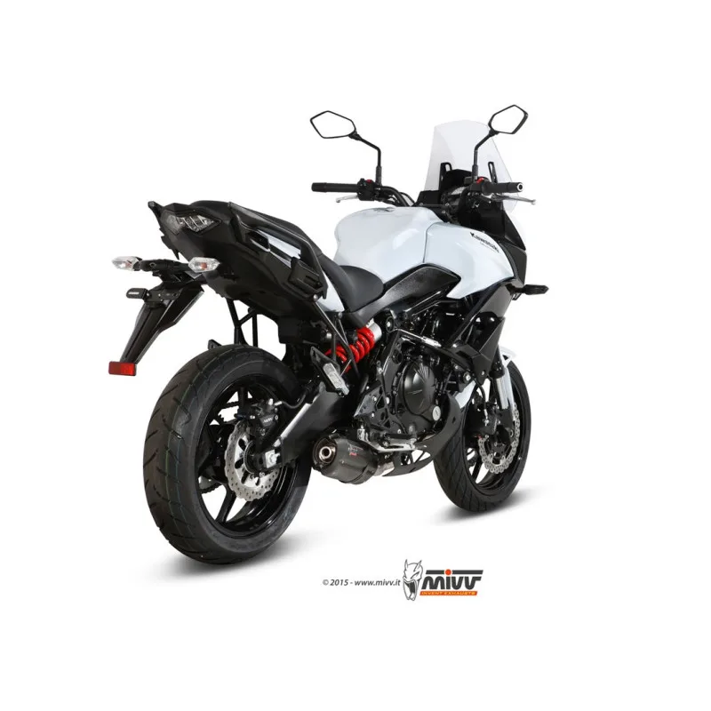 Mivv Full system 2x1 Suono black con tapa carbono Kawasaki Versys 650 2015-20 - Imagen 2