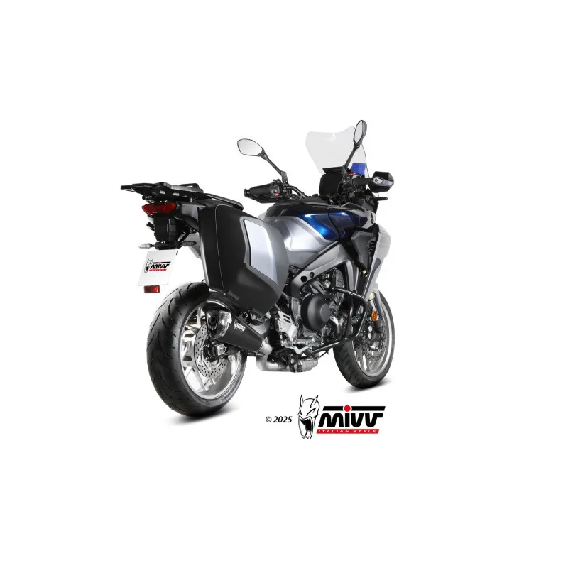 Mivv Escape Completo 3x1 DELTA RACE Black Yamaha Tracer 9 / GT / GT+ 2025 - Imagen 3