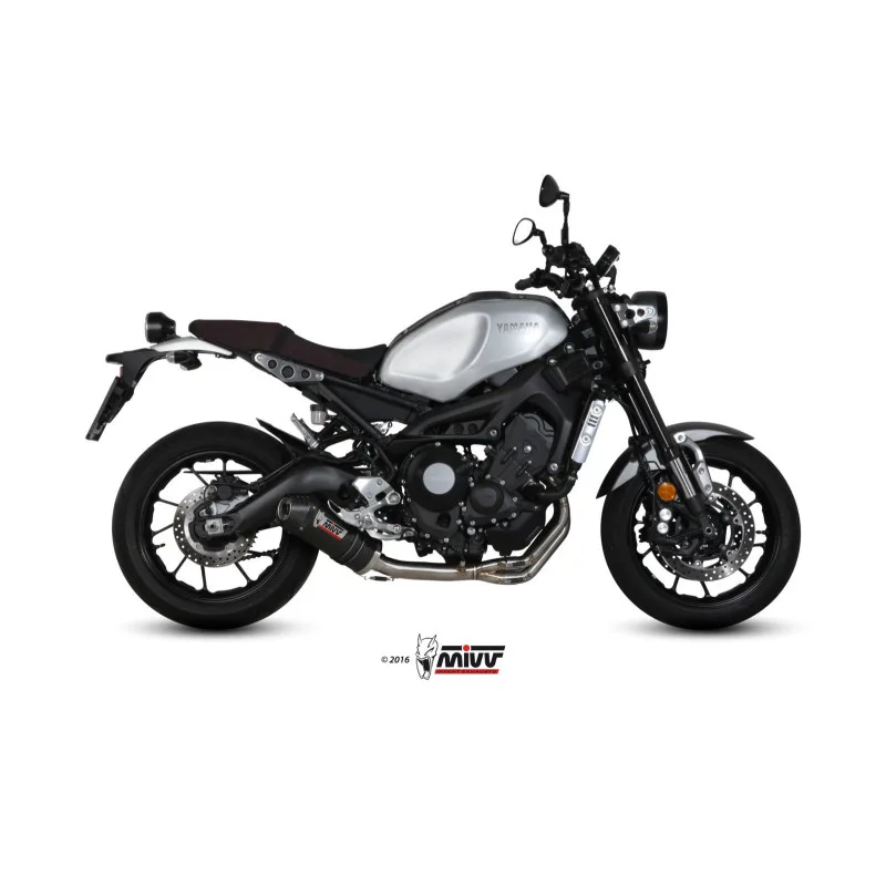 Mivv Full system 3x1 Oval carbono con tapa carbono Yamaha XSR 900 2016-20 - Imagen 2