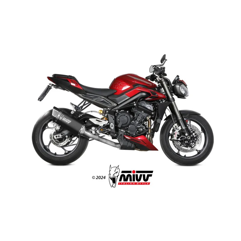 Mivv Full system 3x1 SR-1 Black Titanium Triumph Street Triple 765 R / RS 2023-25