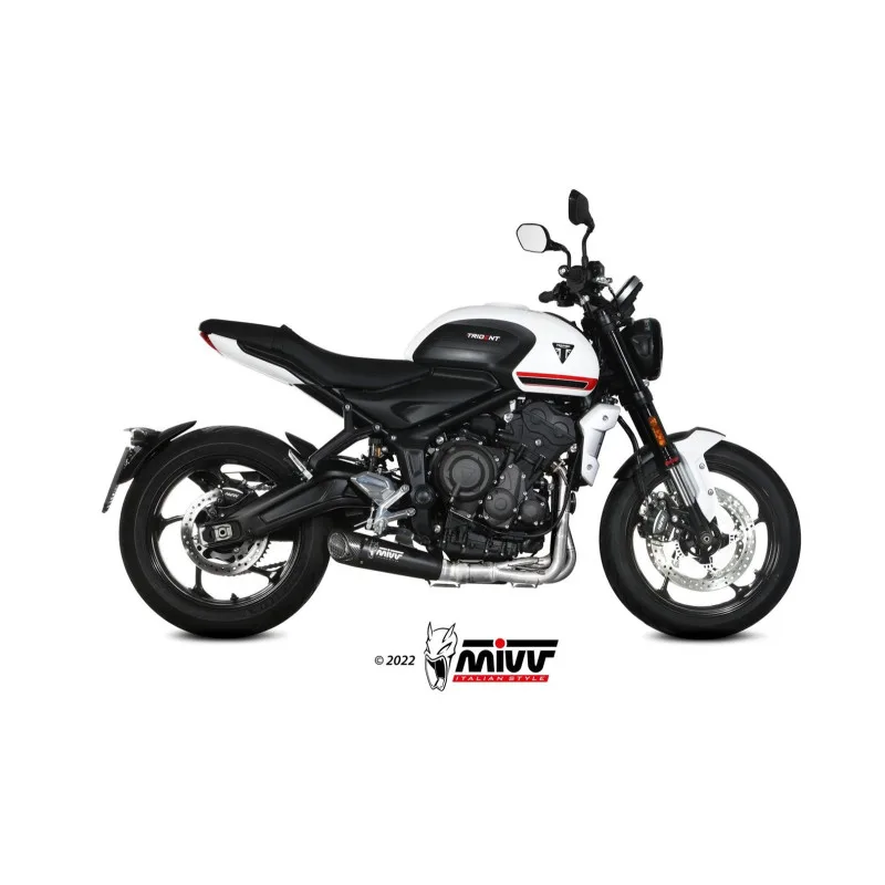 Mivv Full system 3x1 X-M5 Black Triumph Trident 660 2021-25 - Imagen 2