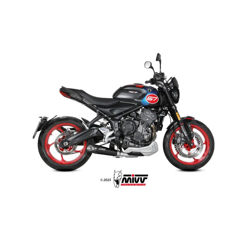 Mivv Escape Completo 3x1 X-M5 BLACK TRIUMPH TRIDENT 660 2025-26