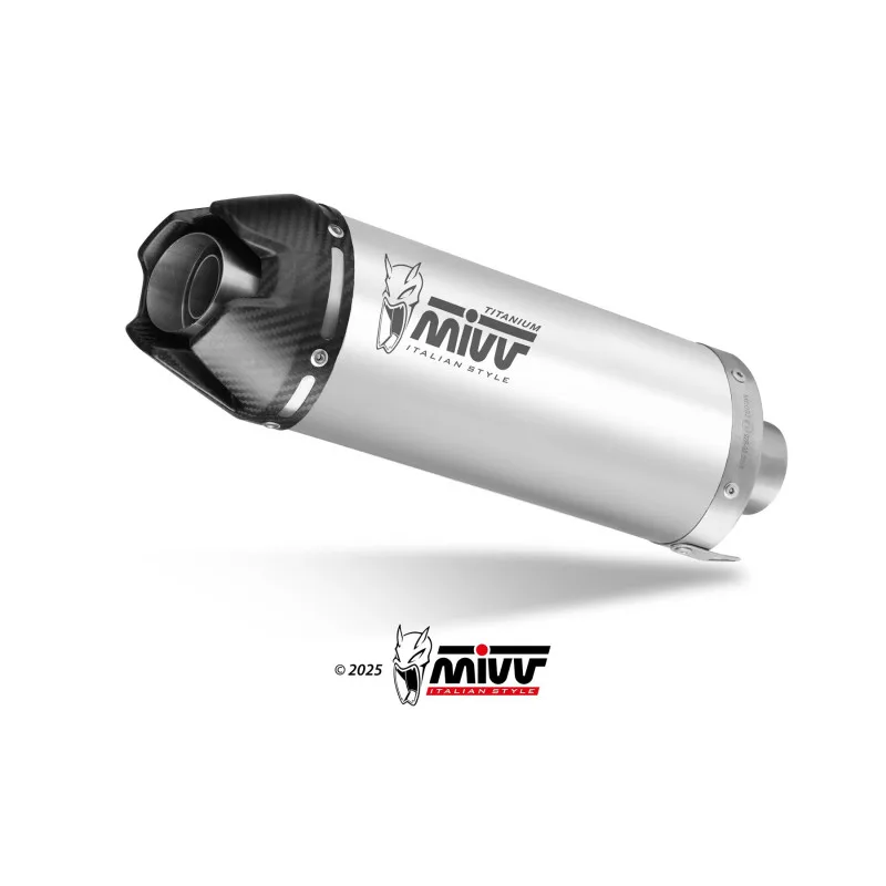 Mivv Full System 4x2x1 AK-1 TITANIUM con Tapa Carbono HONDA CBR 650 R 2024-26 (+CAT)