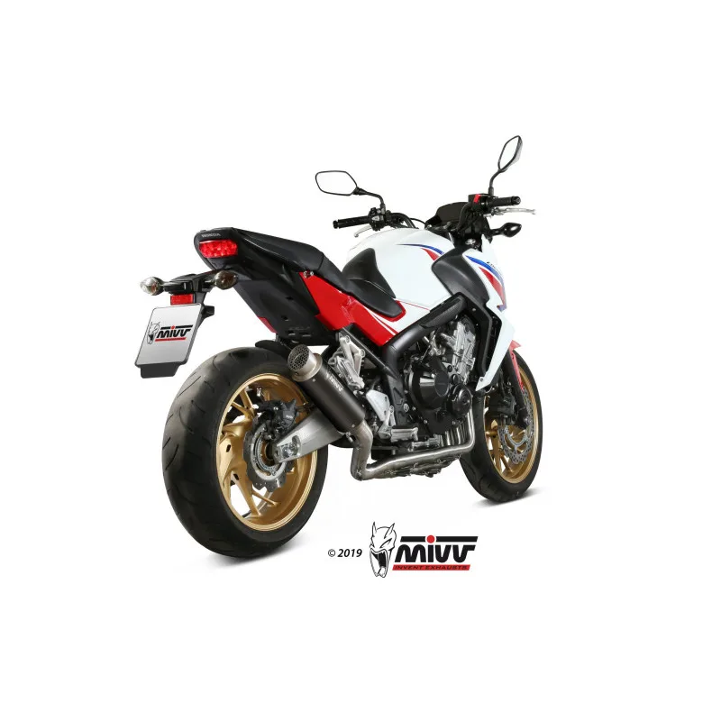 Mivv Full system 4x2x1 GP Pro black Honda CB 650 F 2014-18 - Imagen 2