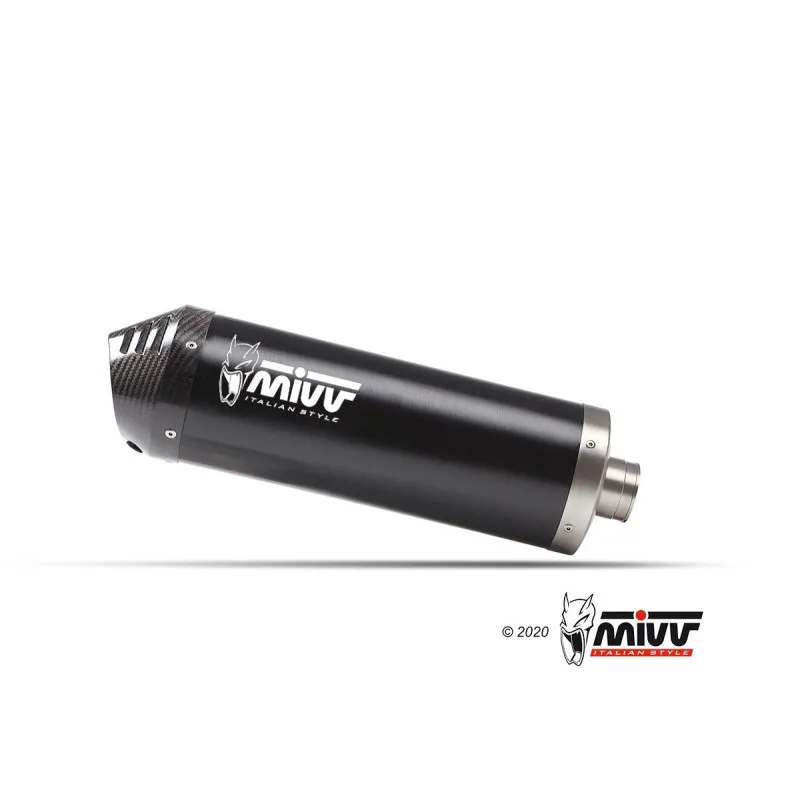 Mivv Slip-On 2x1 OVAL BLACK con Tapa de Carbono Ducati Multistrada V4 / V4S 2025-26