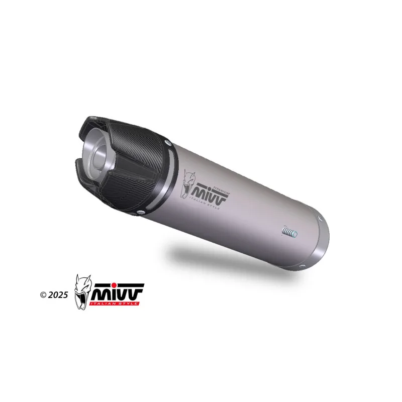 Mivv Slip-On AK-1 Titanium con tapa de carbono Honda CBR 600 RR 2024-26