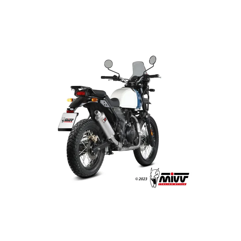 Mivv Slip-On DAKAR St. Steel Royal Enfield Himalayan 2021-23 - Imagen 3
