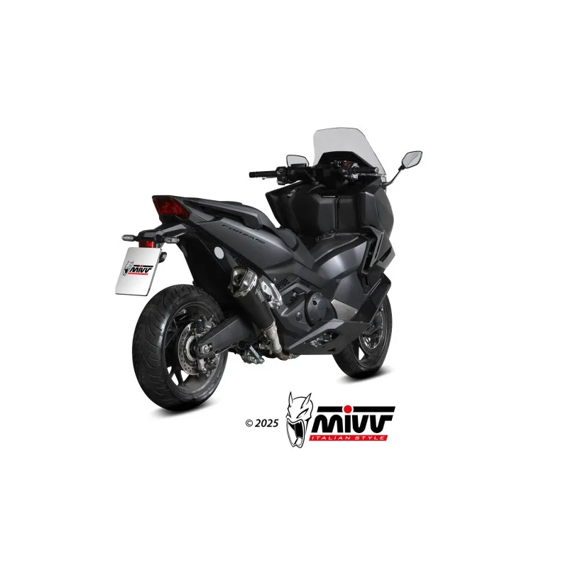 Mivv Slip-On Delta Race Black Honda Forza 750 2021-26 - Imagen 3