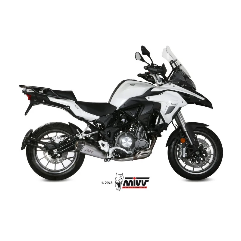Mivv Slip-On Delta Race St. Steel Benelli TRK 502 2017-25 - Imagen 2