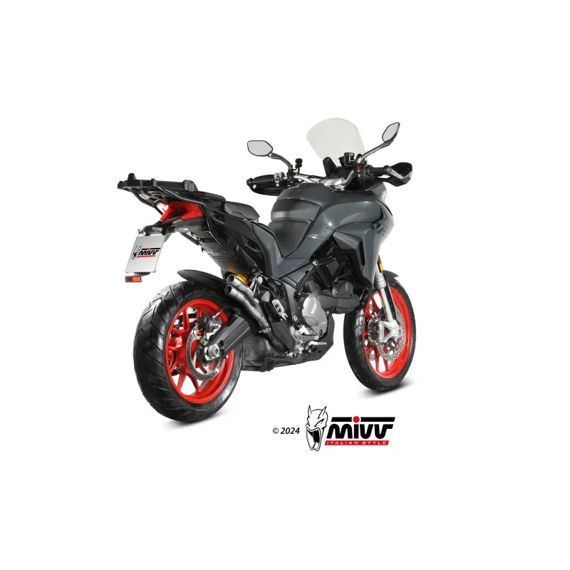 Mivv Slip-On Double Gun St. Steel Ducati Multistrada 950/S 2017-21 / Multistrada 1200 Enduro 2016-18 - Imagen 2