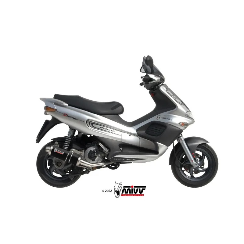 Mivv Slip-On GP black Gilera Runner 200 2003-04 - Imagen 2
