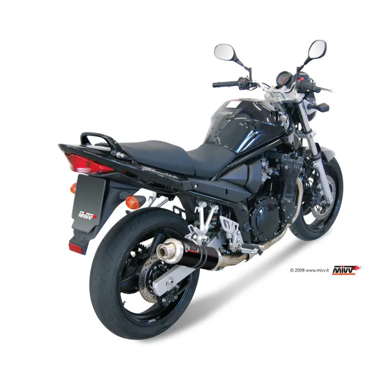 Mivv Slip-On GP black Suzuki GSF 650 Bandit 2005-06 - Imagen 3