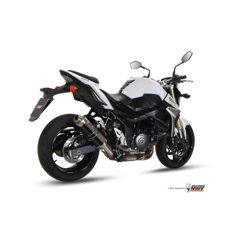 Mivv Slip-On GP black Suzuki GSR 750 2011-16 - Imagen 3