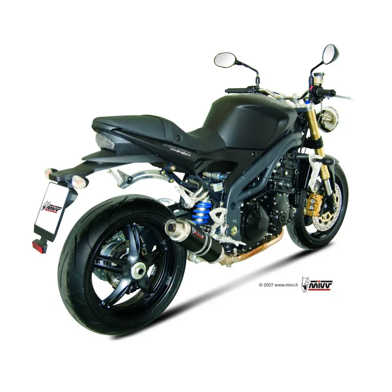 Mivv Slip-On GP black Triumph Speed Triple 2007-10 - Imagen 3