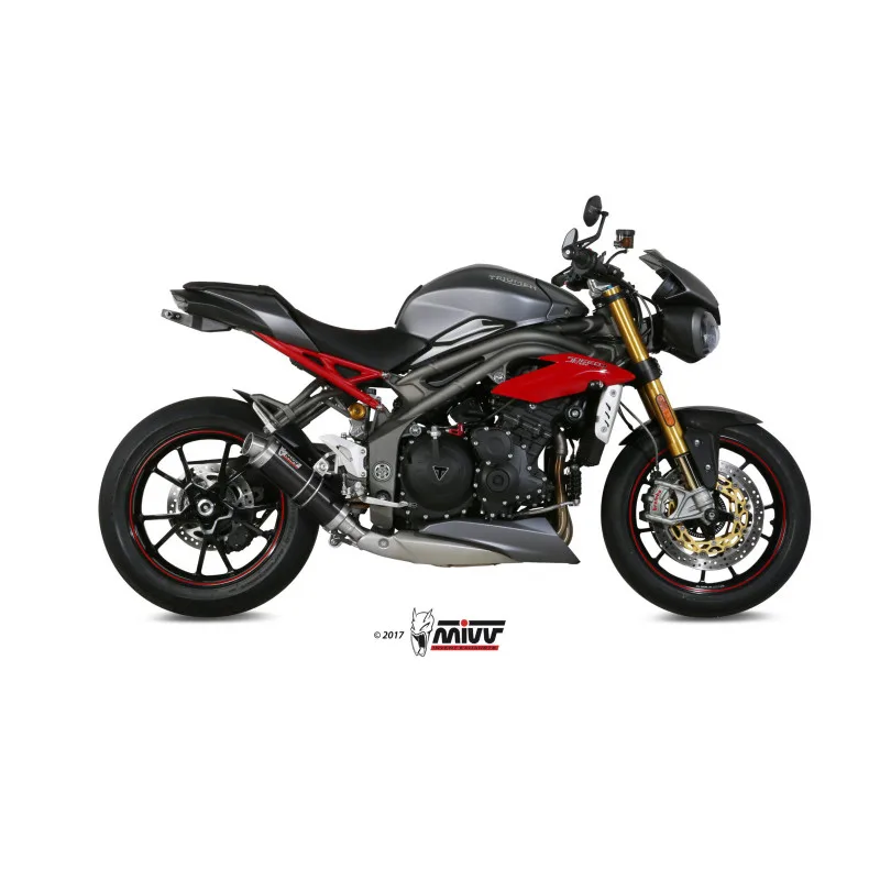 Mivv Slip-On GP black Triumph Speed Triple 2016-17 - Imagen 2
