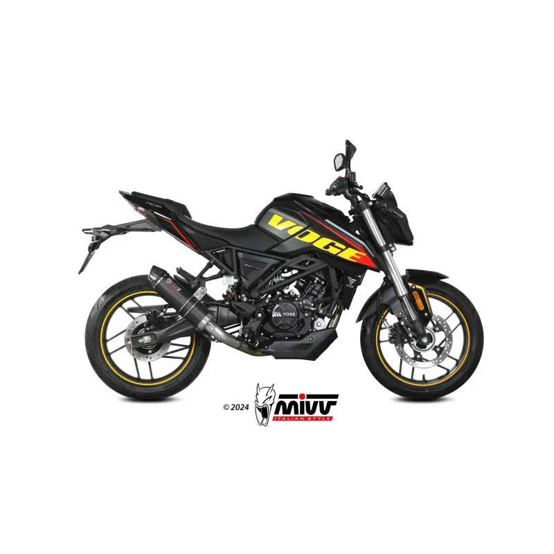 Mivv Slip-On GP carbon con tapa carbono Voge Brivido 125 R 2023-24