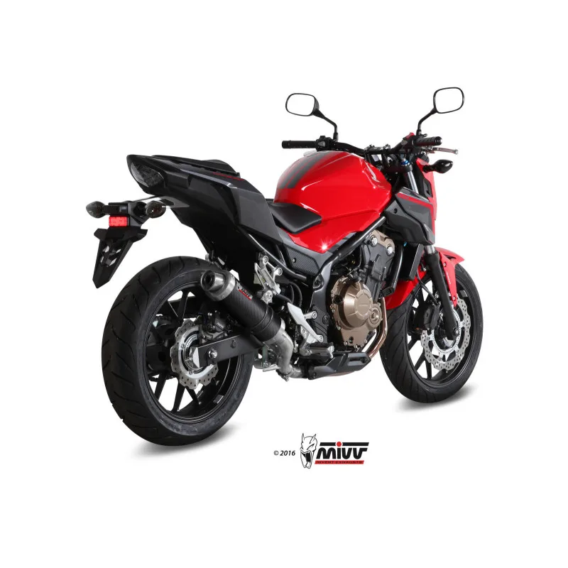 Mivv Slip-On GP carbon Honda CB 500 F 2016-18 - Imagen 3