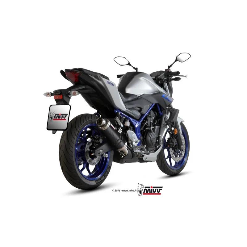 Mivv Slip-On GP carbon Yamaha MT-03 2016-26 - Imagen 3