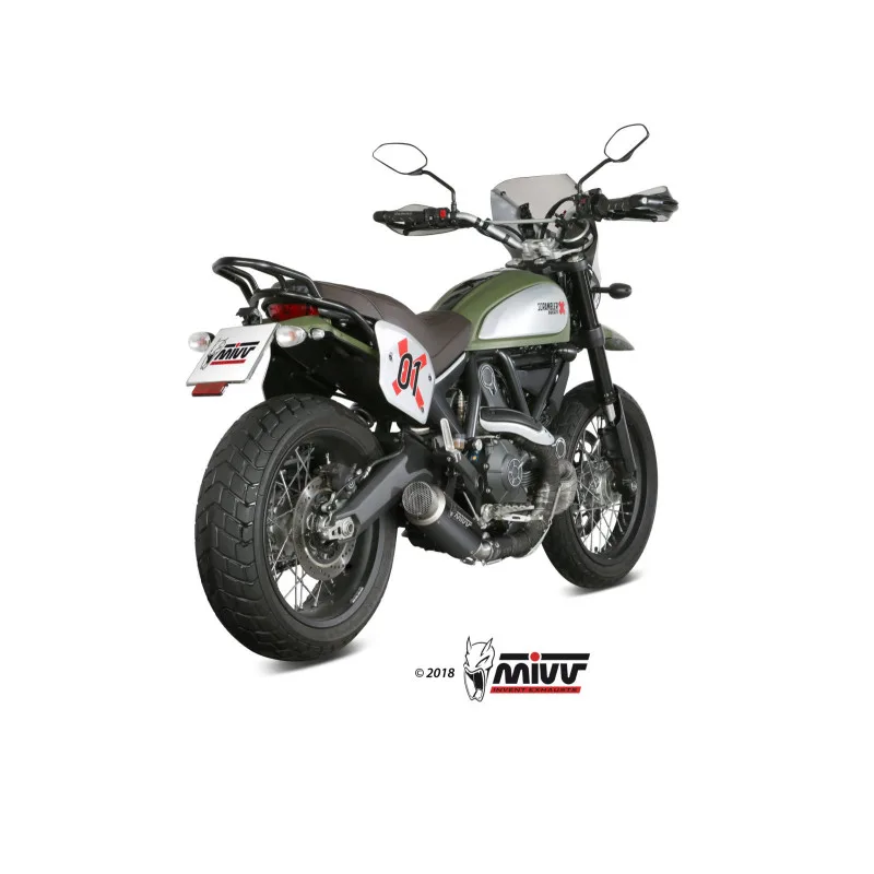 Mivv Slip-On GP Pro black Ducati Scrambler 800 2015-20 - Imagen 3