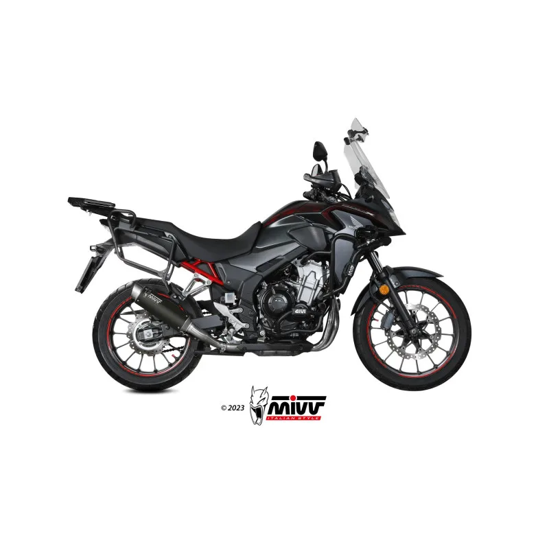 Mivv Slip-On GP Pro Black Honda CB 500 X 2021-25 - Imagen 2
