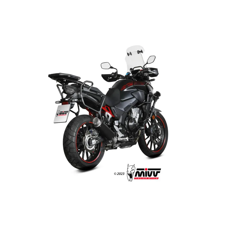Mivv Slip-On GP Pro Black Honda CB 500 X 2021-25 - Imagen 3