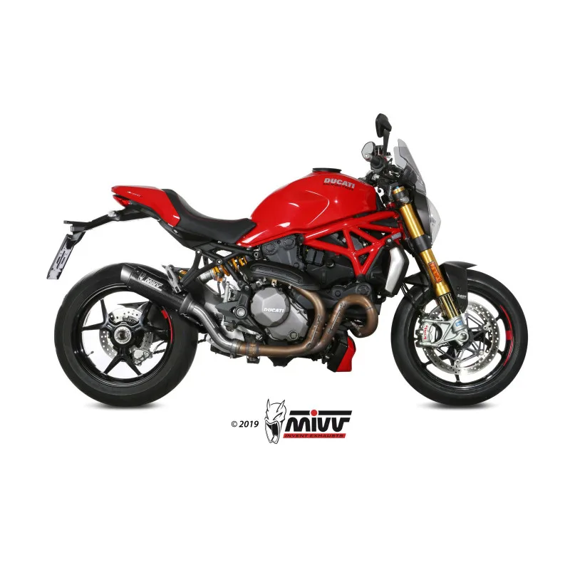 Mivv Slip-On GP Pro carbono Ducati Monster 821 2018-20 / Monster 1200 2017-21 - Imagen 2
