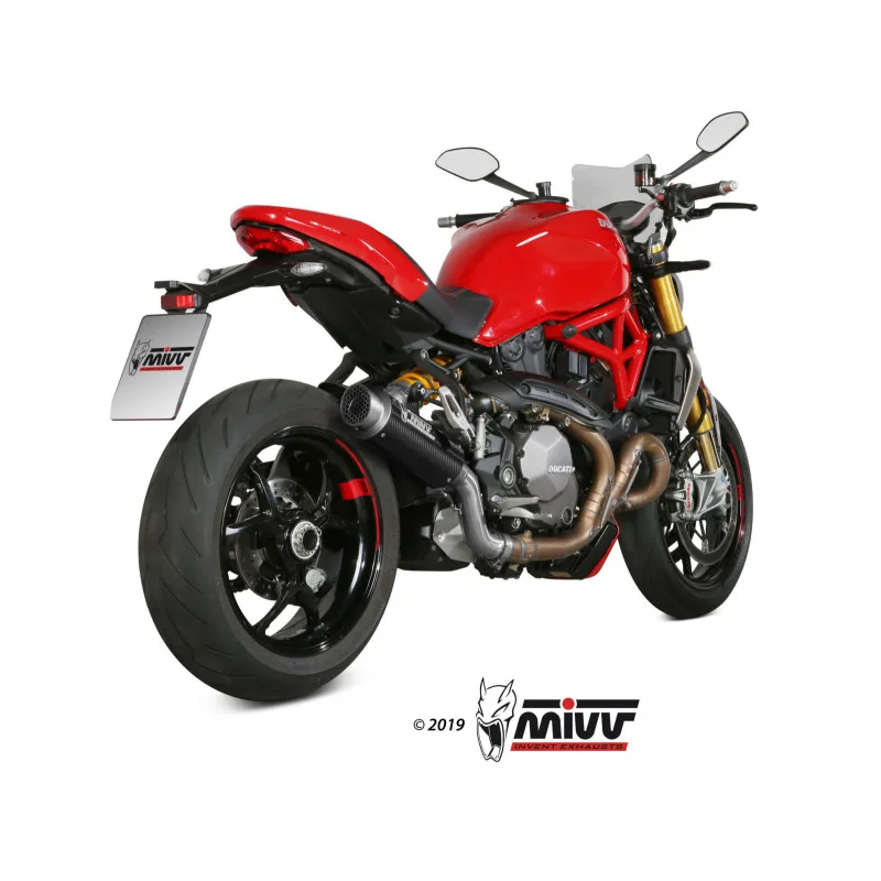 Mivv Slip-On GP Pro carbono Ducati Monster 821 2018-20 / Monster 1200 2017-21 - Imagen 3