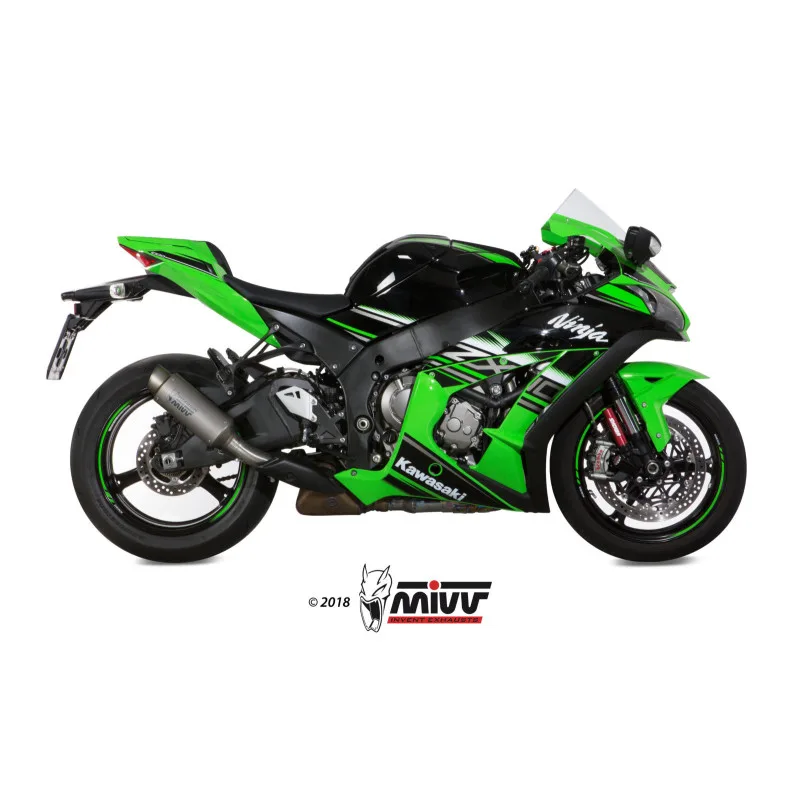 Mivv Slip-On GP Pro Titan Kawasaki ZX-10 R / RR / SE 2016-25 - Imagen 3