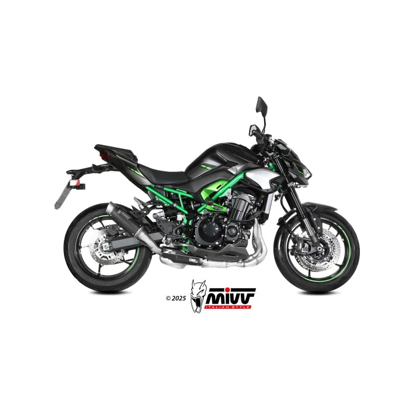 Mivv Slip-On GPpro Black Kawasaki Z900 2025-26 - Imagen 2