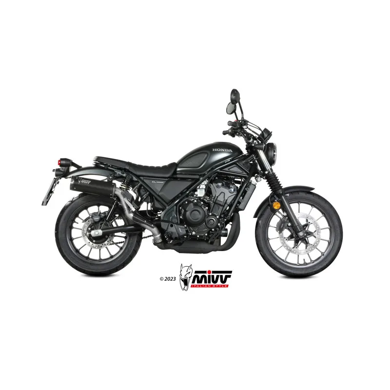 Mivv Slip-On HR-1 Black con tapa en carbono Honda CL 500 2023-24 - Imagen 2