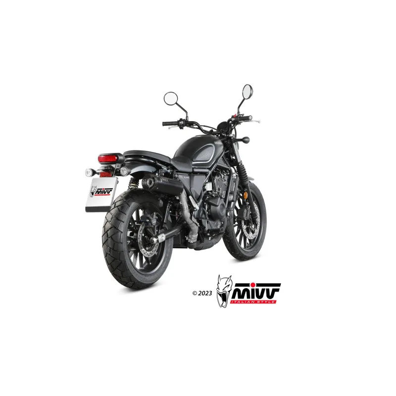Mivv Slip-On HR-1 Black con tapa en carbono Honda CL 500 2023-24 - Imagen 3