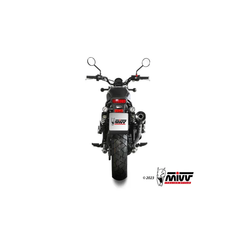 Mivv Slip-On HR-1 Black con tapa en carbono Honda CL 500 2023-24 - Imagen 4