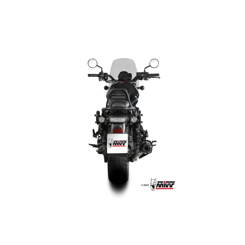 Mivv Slip-On HR-1 Black con tapa en carbono larga Honda CMX 1100 Rebel 2022-24 - Imagen 4