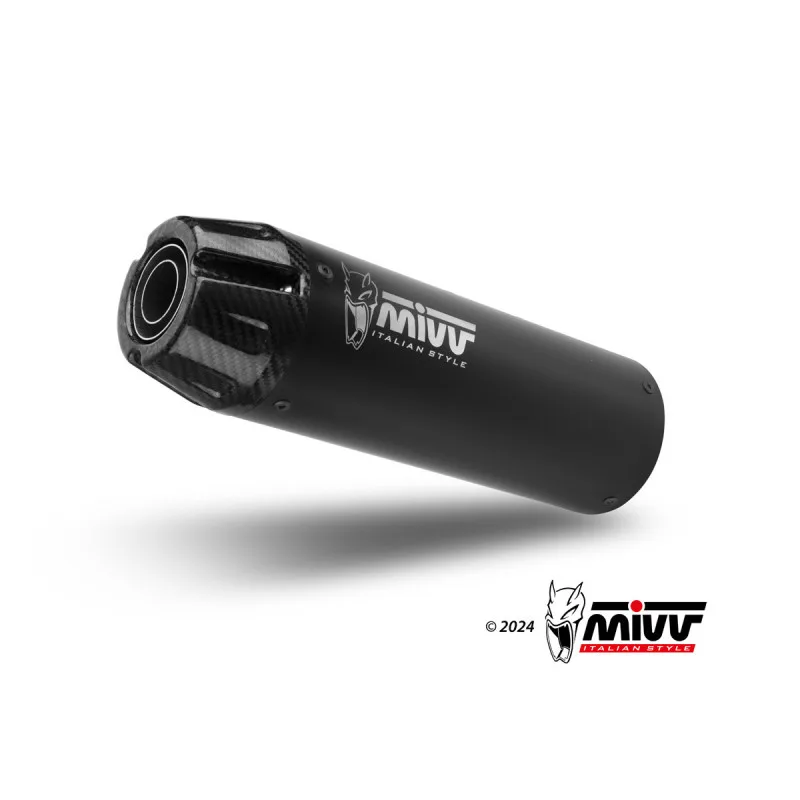 Mivv Slip-On HR-1 Black con tapa en carbono larga Honda CMX 1100 Rebel 2022-24