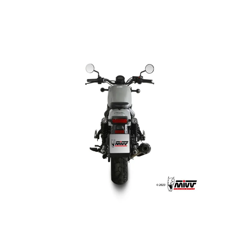 Mivv Slip-On HR-1 Black con tapa en carbono larga Honda CMX 500 Rebel 2022-24 - Imagen 4