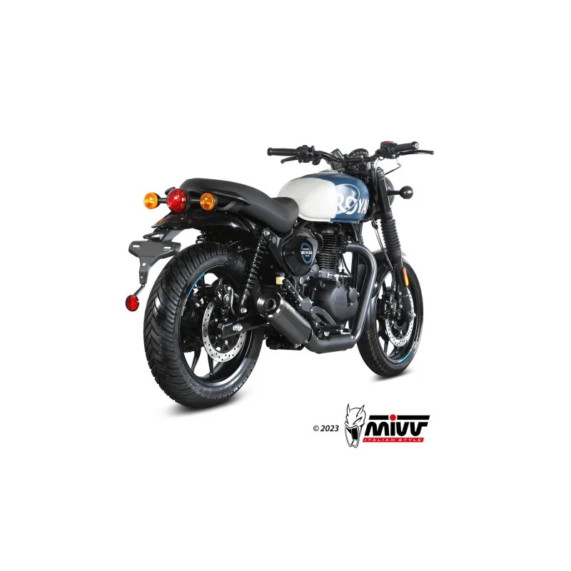 Mivv Slip-On HR-1 Black Royal Enfield HNTR 350 2022-24 - Imagen 3