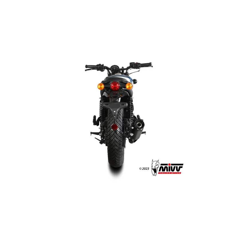 Mivv Slip-On HR-1 Black Royal Enfield HNTR 350 2022-24 - Imagen 4