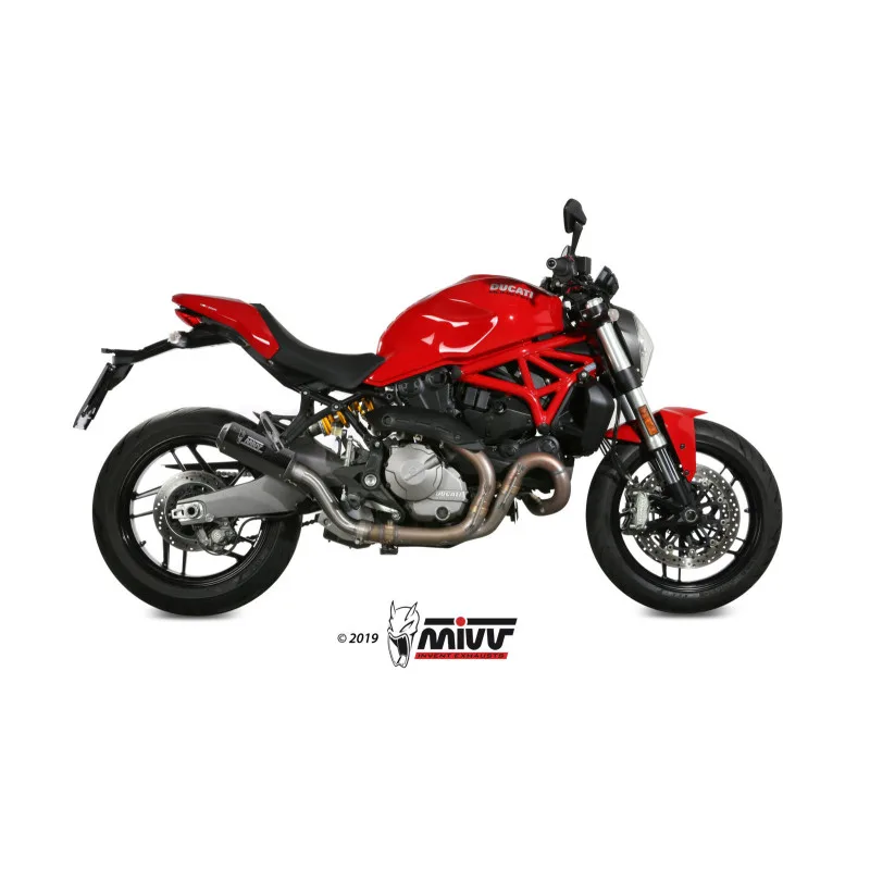 Mivv Slip-On Mk3 carbono Ducati Monster 821 2018-20 / Monster 1200 2017-21 - Imagen 2