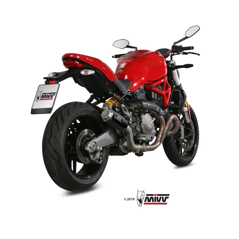 Mivv Slip-On Mk3 carbono Ducati Monster 821 2018-20 / Monster 1200 2017-21 - Imagen 3
