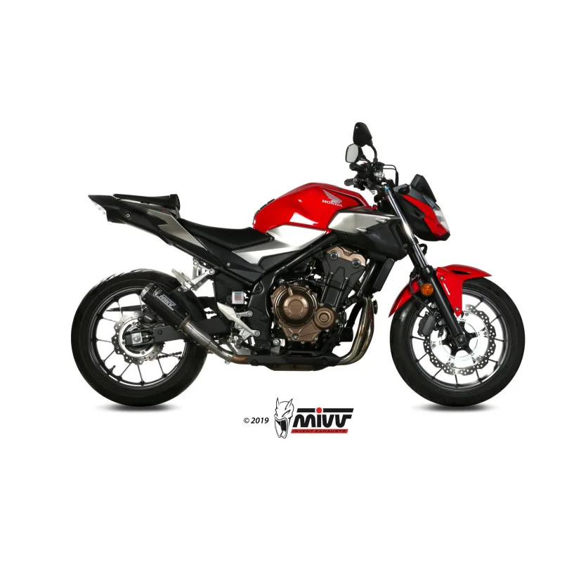 Mivv Slip-On Mk3 carbono Honda CB 500 F/X 2019-25 - Imagen 2