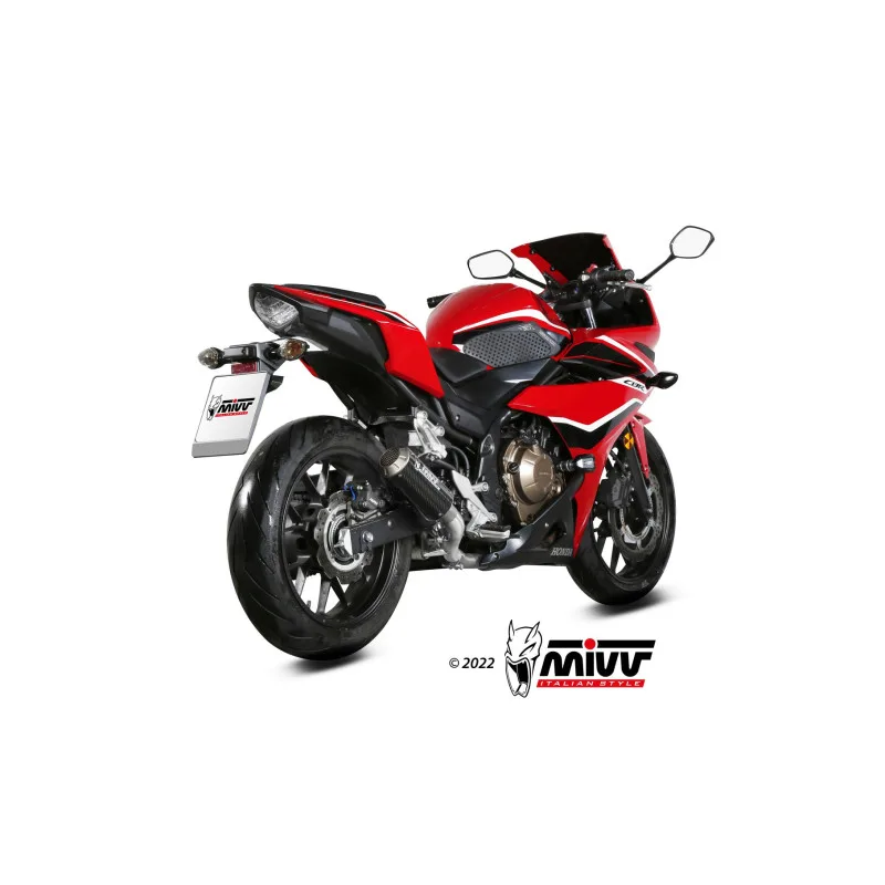 Mivv Slip-On Mk3 carbono Honda CBR 500 R 2019-20 - Imagen 3