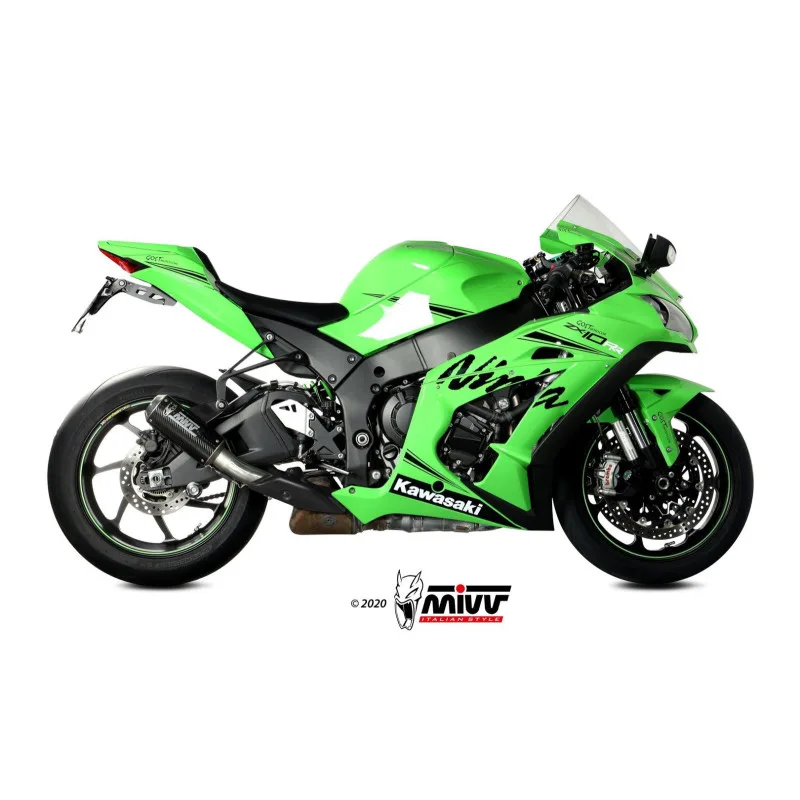 Mivv Slip-On Mk3 carbono Kawasaki ZX-10 R / RR / SE 2016-25 - Imagen 2