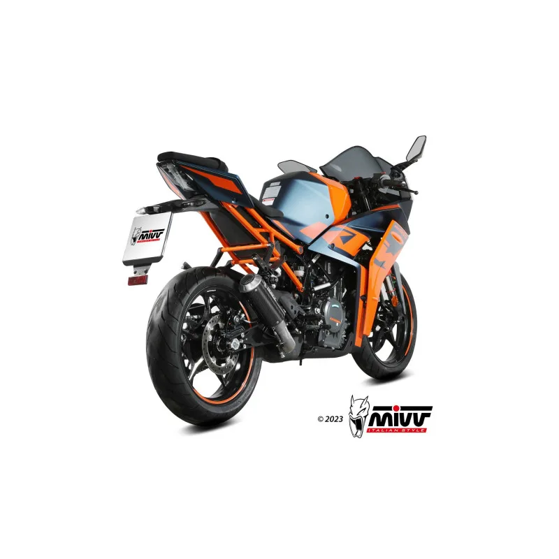 Mivv Slip-On Mk3 carbono KTM RC 390 2021-25 - Imagen 3