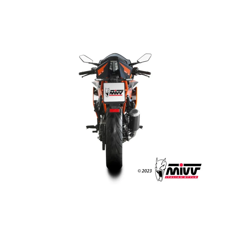 Mivv Slip-On Mk3 carbono KTM RC 390 2021-25 - Imagen 4