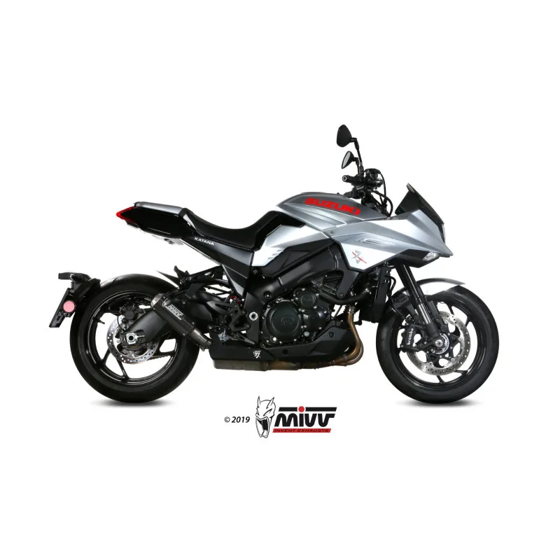 Mivv Slip-On Mk3 carbono Suzuki GSX-S 1000 Katana 2019-25 - Imagen 2